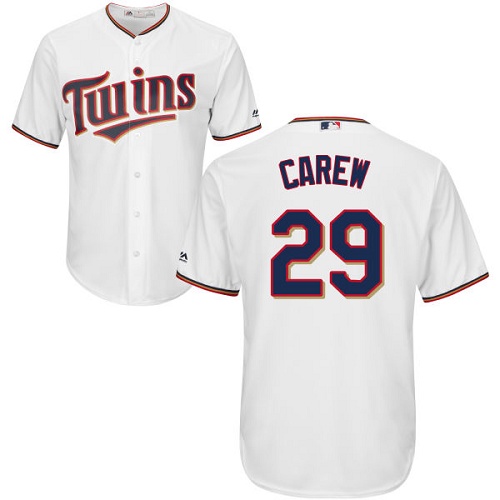Twins #29 Rod Carew White Cool Base Stitched Youth MLB Jersey
